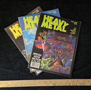 Heavy Metal Magazine 1982 Lot Sci-Fi Fantasy Issues